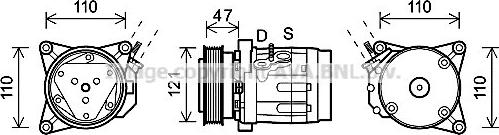 Prasco CTK036 - Compressore, Climatizzatore www.autoricambit.com