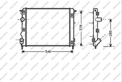 Prasco DA220R002 - Radiatore, Raffreddamento motore www.autoricambit.com