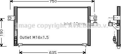 Prasco DN5212 - Condensatore, Climatizzatore www.autoricambit.com