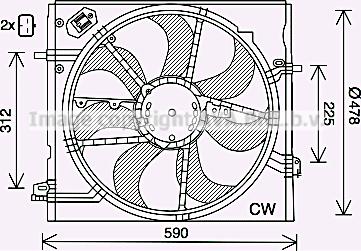 Prasco DN7536 - Ventola, Raffreddamento motore www.autoricambit.com