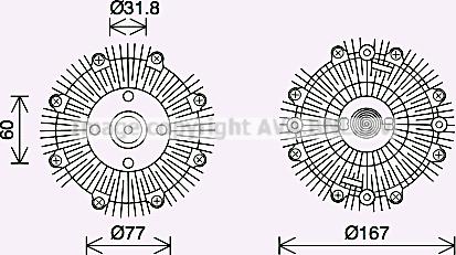 Prasco DNC446 - Giunto di collegamento, Ventilatore radiatore www.autoricambit.com