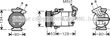 Prasco DNK334 - Compressore, Climatizzatore www.autoricambit.com