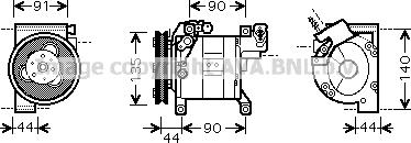 Prasco DNK323 - Compressore, Climatizzatore www.autoricambit.com