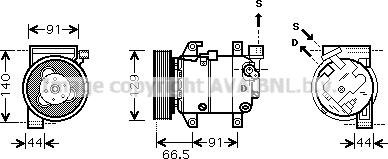 Prasco DNK286 - Compressore, Climatizzatore www.autoricambit.com