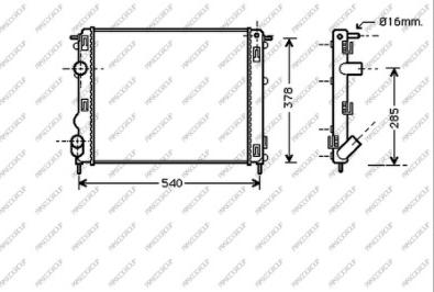 Prasco DS917R005 - Radiatore, Raffreddamento motore www.autoricambit.com