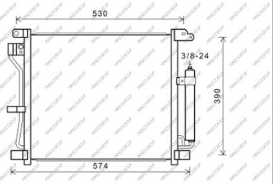 Prasco DS700C003 - Condensatore, Climatizzatore www.autoricambit.com