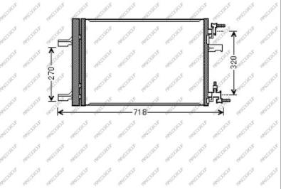 Prasco DW040C002 - Condensatore, Climatizzatore www.autoricambit.com