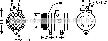 Prasco DWAK079 - Compressore, Climatizzatore www.autoricambit.com