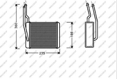 Prasco FD420H001 - Scambiatore calore, Riscaldamento abitacolo www.autoricambit.com