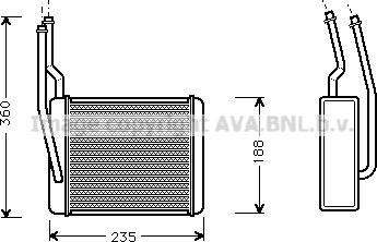 Prasco FD6272 - Scambiatore calore, Riscaldamento abitacolo www.autoricambit.com