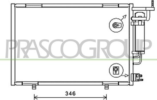 Prasco FD346C001 - Condensatore, Climatizzatore www.autoricambit.com