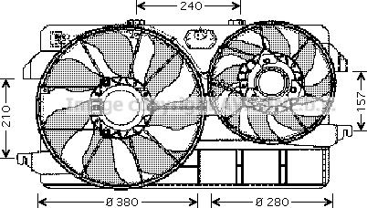 Prasco FD7535 - Ventola, Raffreddamento motore www.autoricambit.com