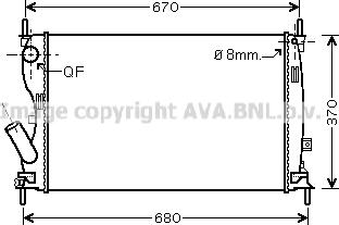 Prasco FDA2408 - Radiatore, Raffreddamento motore www.autoricambit.com