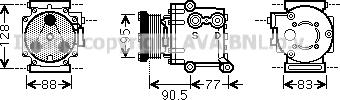 Prasco FDAK434 - Compressore, Climatizzatore www.autoricambit.com