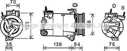 Prasco FDAK478 - Compressore, Climatizzatore www.autoricambit.com