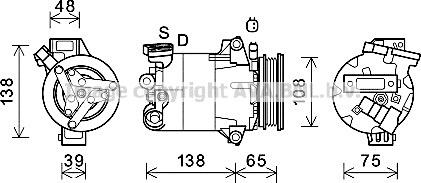 Prasco FDAK595 - Compressore, Climatizzatore www.autoricambit.com