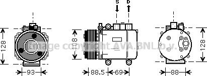 Prasco FDAK174 - Compressore, Climatizzatore www.autoricambit.com