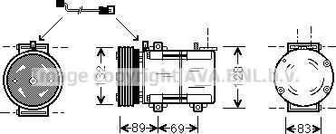 Prasco FDAK290 - Compressore, Climatizzatore www.autoricambit.com