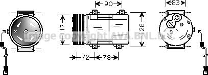 Prasco FDAK285 - Compressore, Climatizzatore www.autoricambit.com