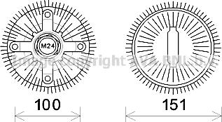 Prasco FDC448 - Giunto di collegamento, Ventilatore radiatore www.autoricambit.com