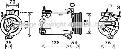 Prasco FDK478 - Compressore, Climatizzatore www.autoricambit.com