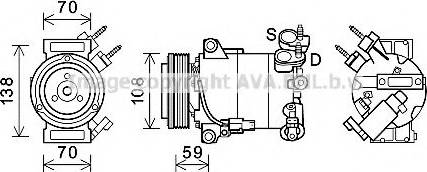 Prasco FDK586 - Compressore, Climatizzatore www.autoricambit.com