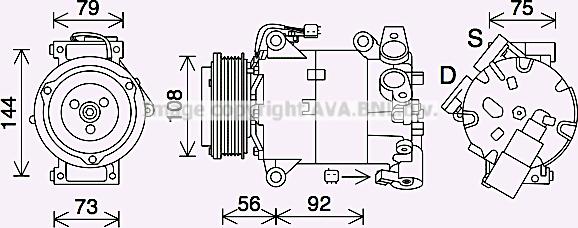 Prasco FDK636 - Compressore, Climatizzatore www.autoricambit.com