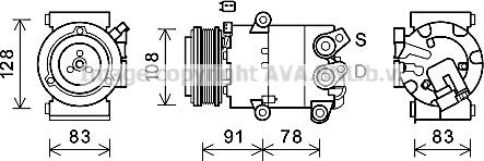 Prasco FDK621 - Compressore, Climatizzatore www.autoricambit.com