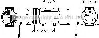 Prasco FDK277 - Compressore, Climatizzatore www.autoricambit.com