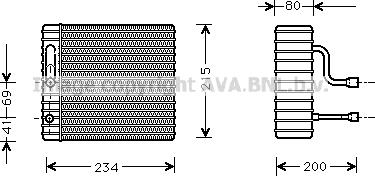 Prasco FDV104 - Evaporatore, Climatizzatore www.autoricambit.com