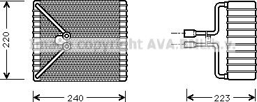 Prasco FDV273 - Evaporatore, Climatizzatore www.autoricambit.com