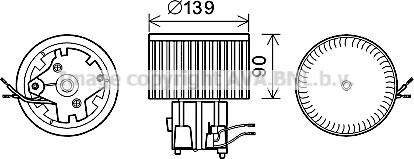 Prasco FT8441 - Elettromotore, Ventilatore abitacolo www.autoricambit.com