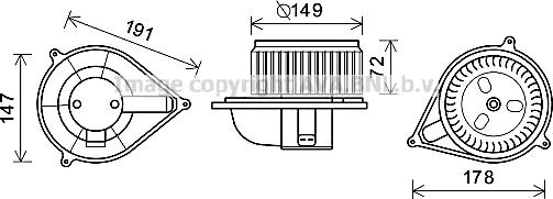 Prasco FT8426 - Elettromotore, Ventilatore abitacolo www.autoricambit.com