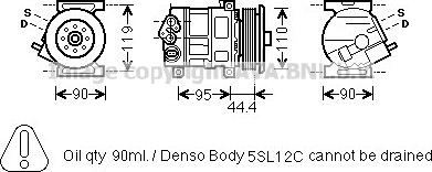 Prasco FTAK394 - Compressore, Climatizzatore www.autoricambit.com