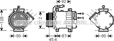 Prasco FTAK366 - Compressore, Climatizzatore www.autoricambit.com