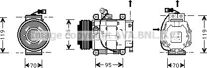 Prasco FTK042 - Compressore, Climatizzatore www.autoricambit.com