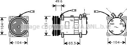 Prasco FTK324 - Compressore, Climatizzatore www.autoricambit.com