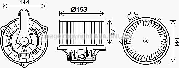 Prasco HY8450 - Elettromotore, Ventilatore abitacolo www.autoricambit.com