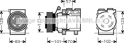 Prasco HYAK219 - Compressore, Climatizzatore www.autoricambit.com