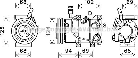 Prasco HYK442 - Compressore, Climatizzatore www.autoricambit.com