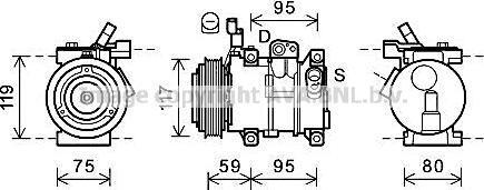 Prasco HYK319 - Compressore, Climatizzatore www.autoricambit.com