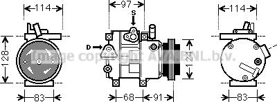 Prasco HYK256 - Compressore, Climatizzatore www.autoricambit.com