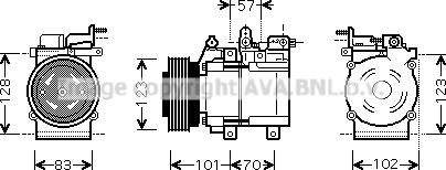 Prasco HYK219 - Compressore, Climatizzatore www.autoricambit.com