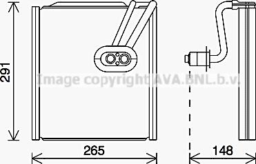 Prasco HYV444 - Evaporatore, Climatizzatore www.autoricambit.com