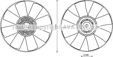 Prasco IVF130 - Giunto di collegamento, Ventilatore radiatore www.autoricambit.com