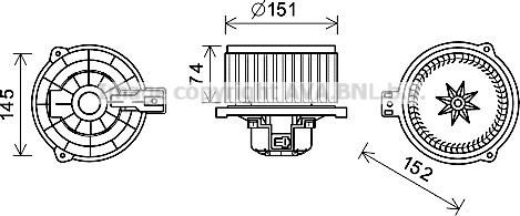 Prasco KA8258 - Elettromotore, Ventilatore abitacolo www.autoricambit.com