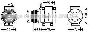 Prasco KAAK173 - Compressore, Climatizzatore www.autoricambit.com