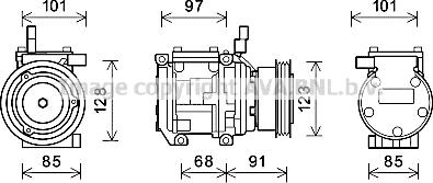 Prasco KAAK208 - Compressore, Climatizzatore www.autoricambit.com