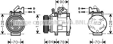 Prasco KAK052 - Compressore, Climatizzatore www.autoricambit.com