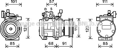 Prasco KAK155 - Compressore, Climatizzatore www.autoricambit.com